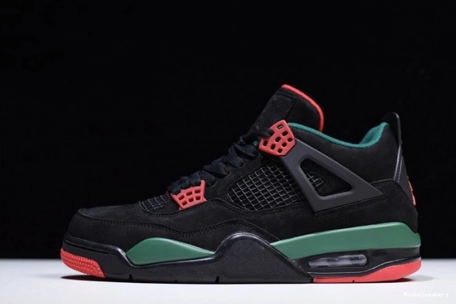 MaikeSneakers Air 4 Jordan GUCC Green-Varsity NRG Red Gorge AQ3816-063 Black 0803